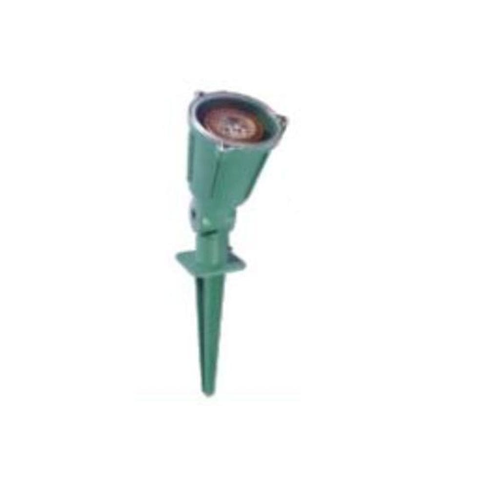 Espeto De Jardim Pvc Verde Lâmpada 6W Luz Branca Led Gu10