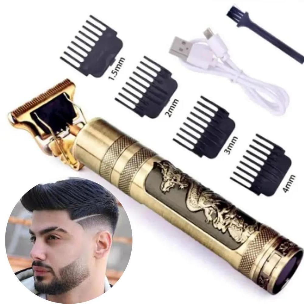 Máquina De Barbear Leve E Silenciosa Cor Preta
