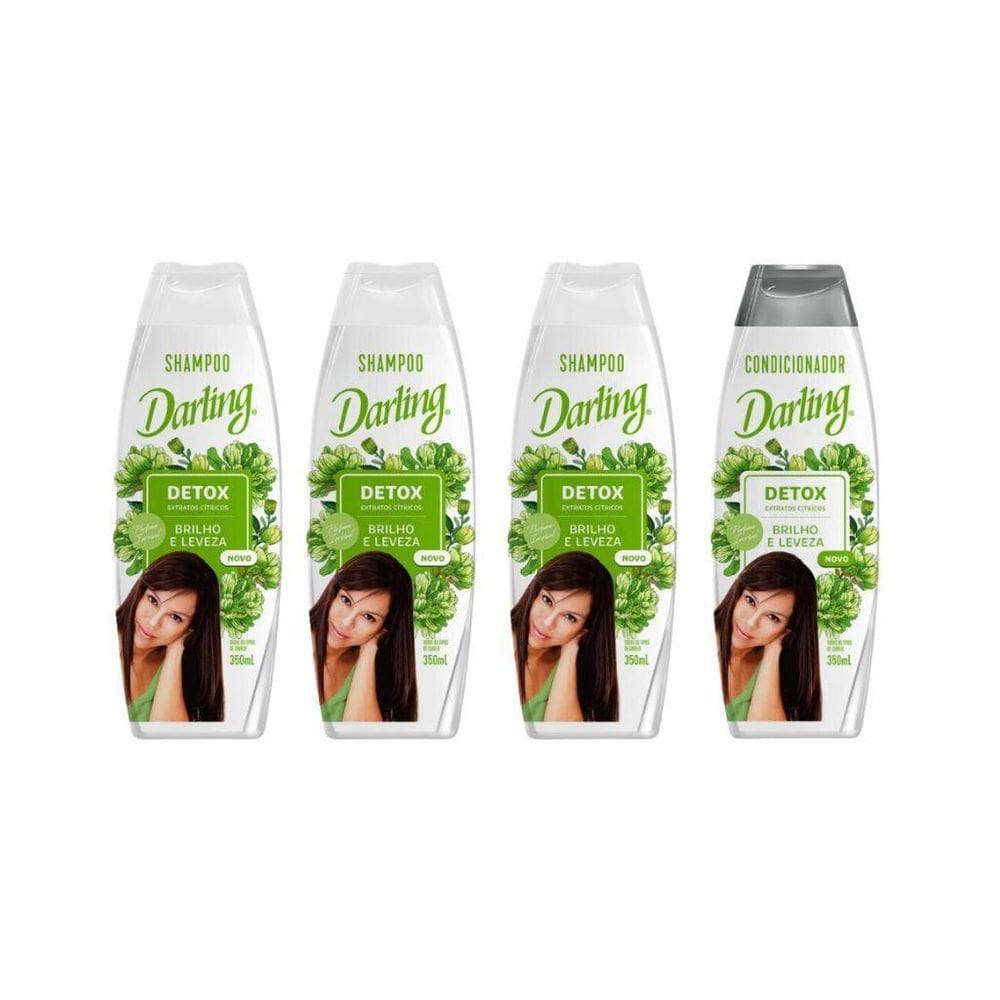 Kit Darling Detox 3 Shampoos 350Ml + 1 Condicionador 350Ml