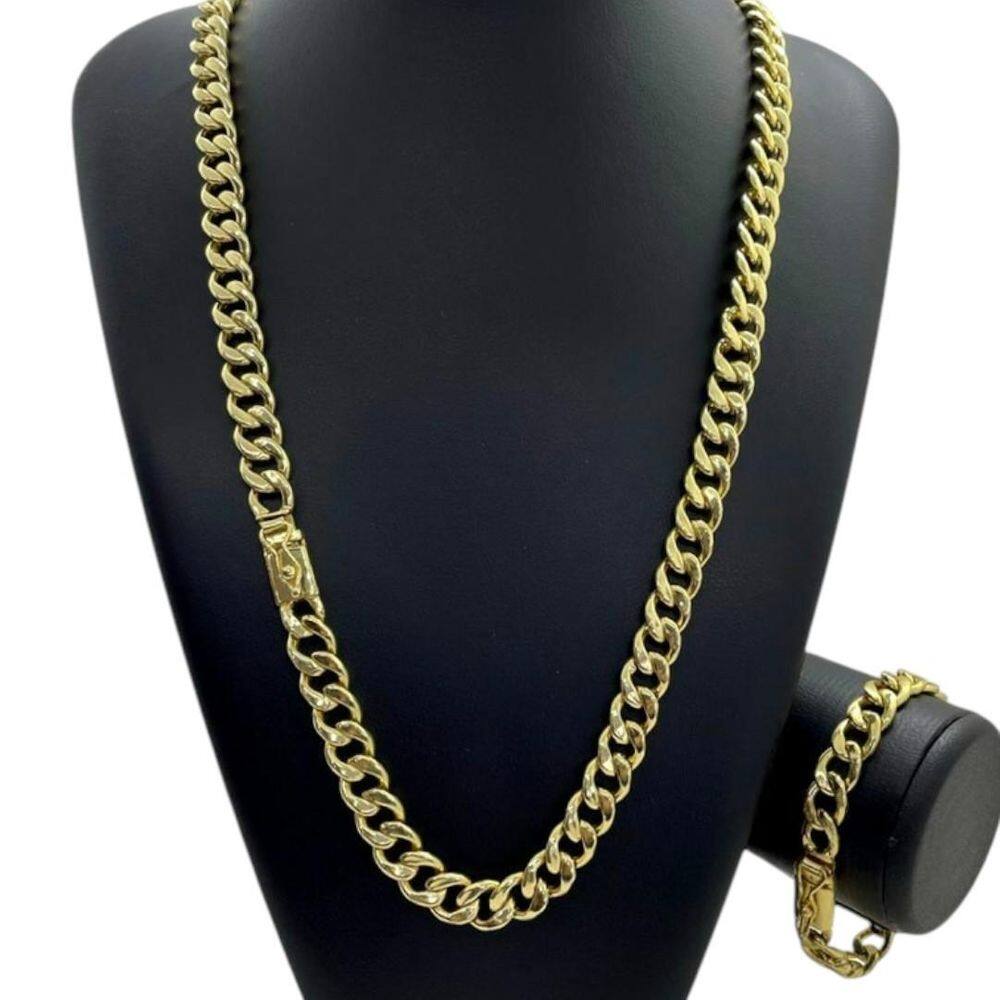 Kit Grumet Pit Bull 10Mm Banhado A Ouro 18K