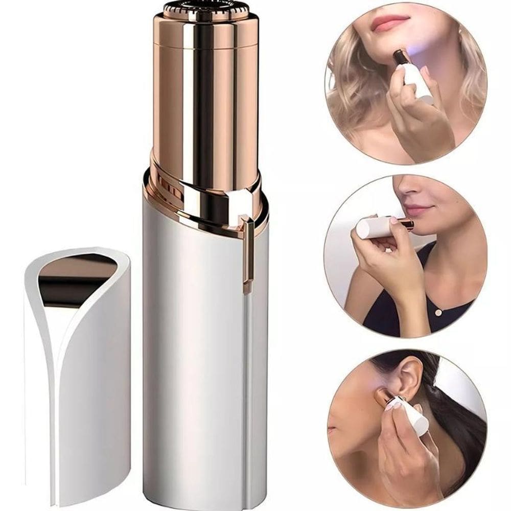 Batom Depilador E Aparador Pelo Facial Indolor Recarregável