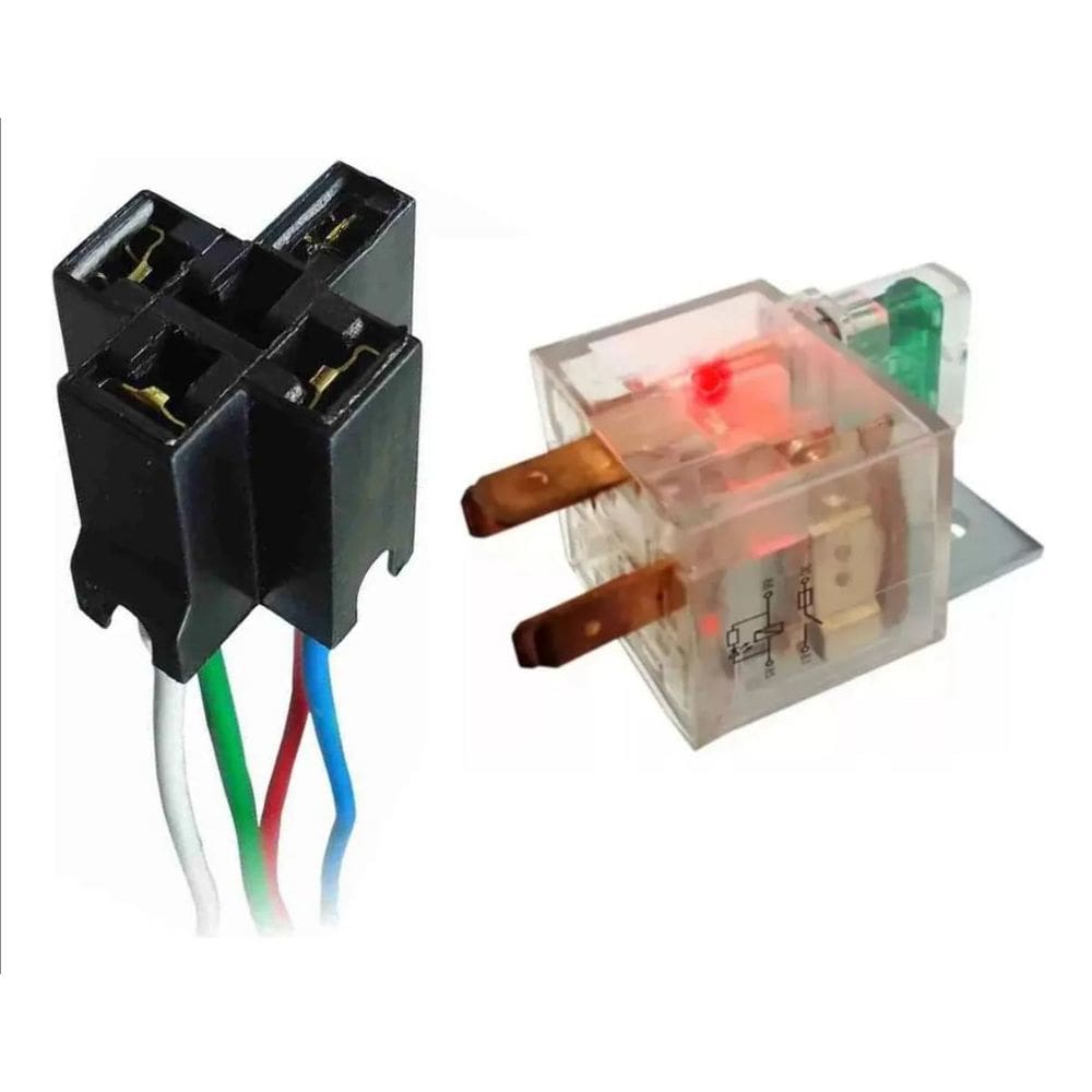 Relé Auxiliar Com Fusível Led 40A 12V Universal C/Chicote