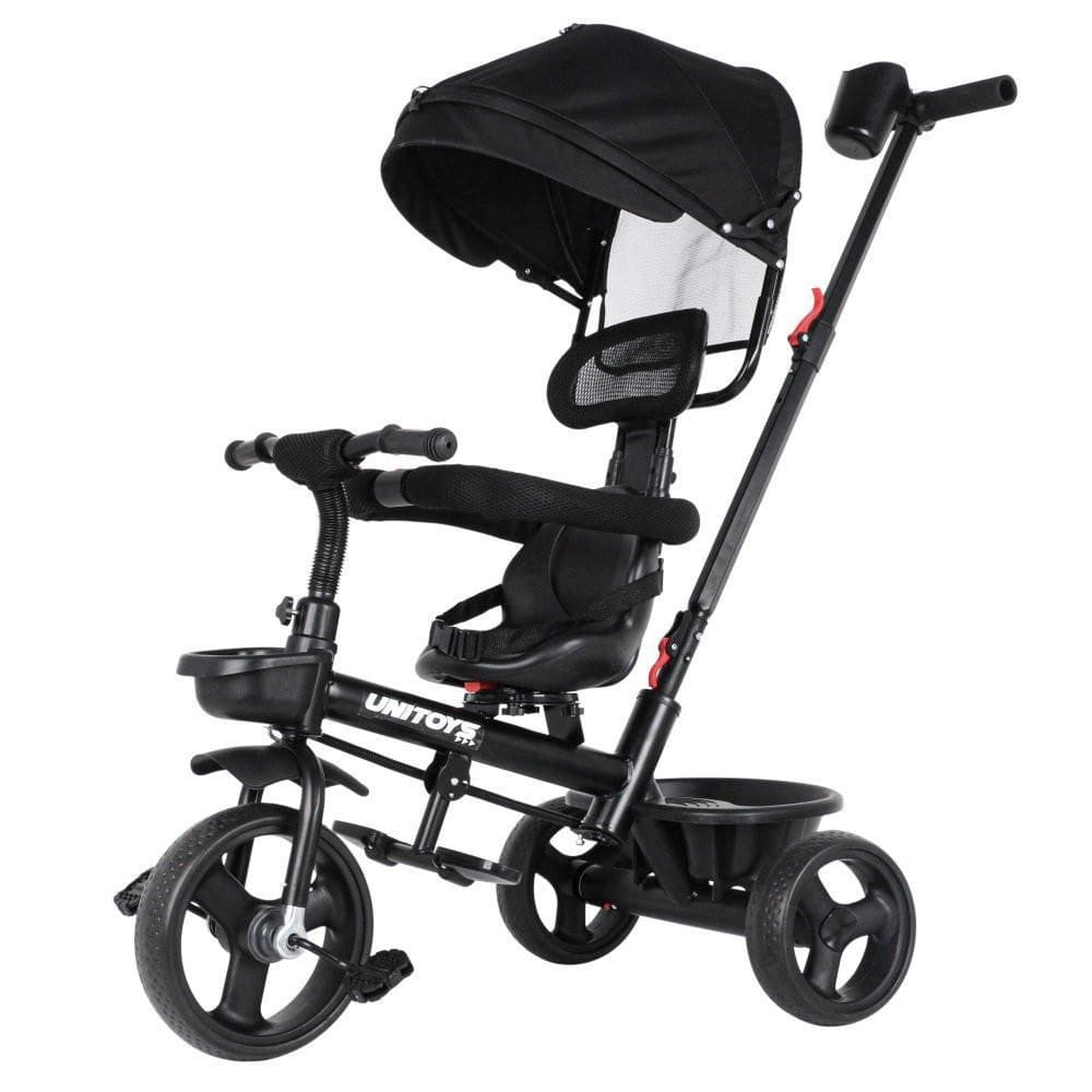 Triciclo Com Empurrador Confort Preto