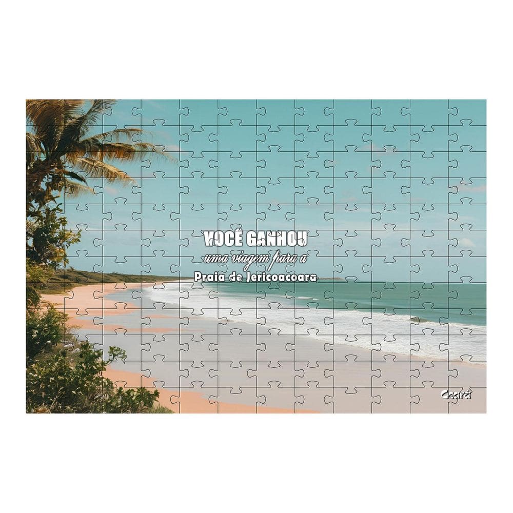 Quebra Cabeça Presente Viagem Litoral Do Ceará 40 Peças Mdf