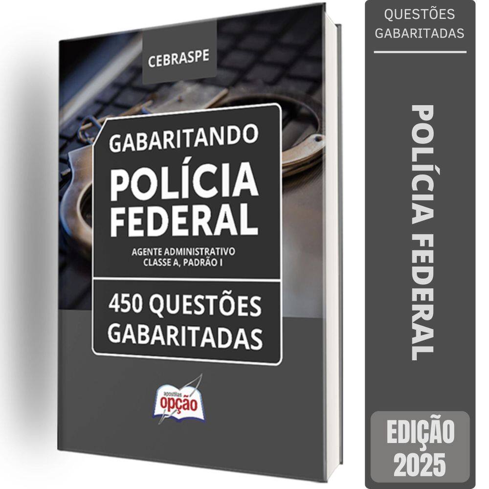 Caderno Polícia Federal Pf 2025 Agente Administrativo Classe
