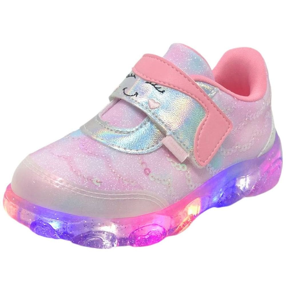Tenis Infantil Menina Casual Luz Led Liz Luz Pampili