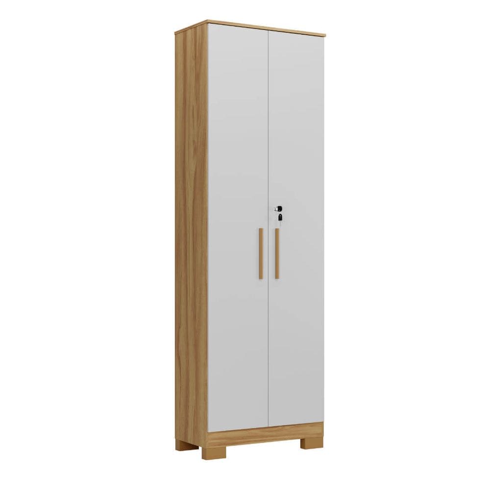 Armario Multiuso Ronipa Bordô MDF 02 portas com chave