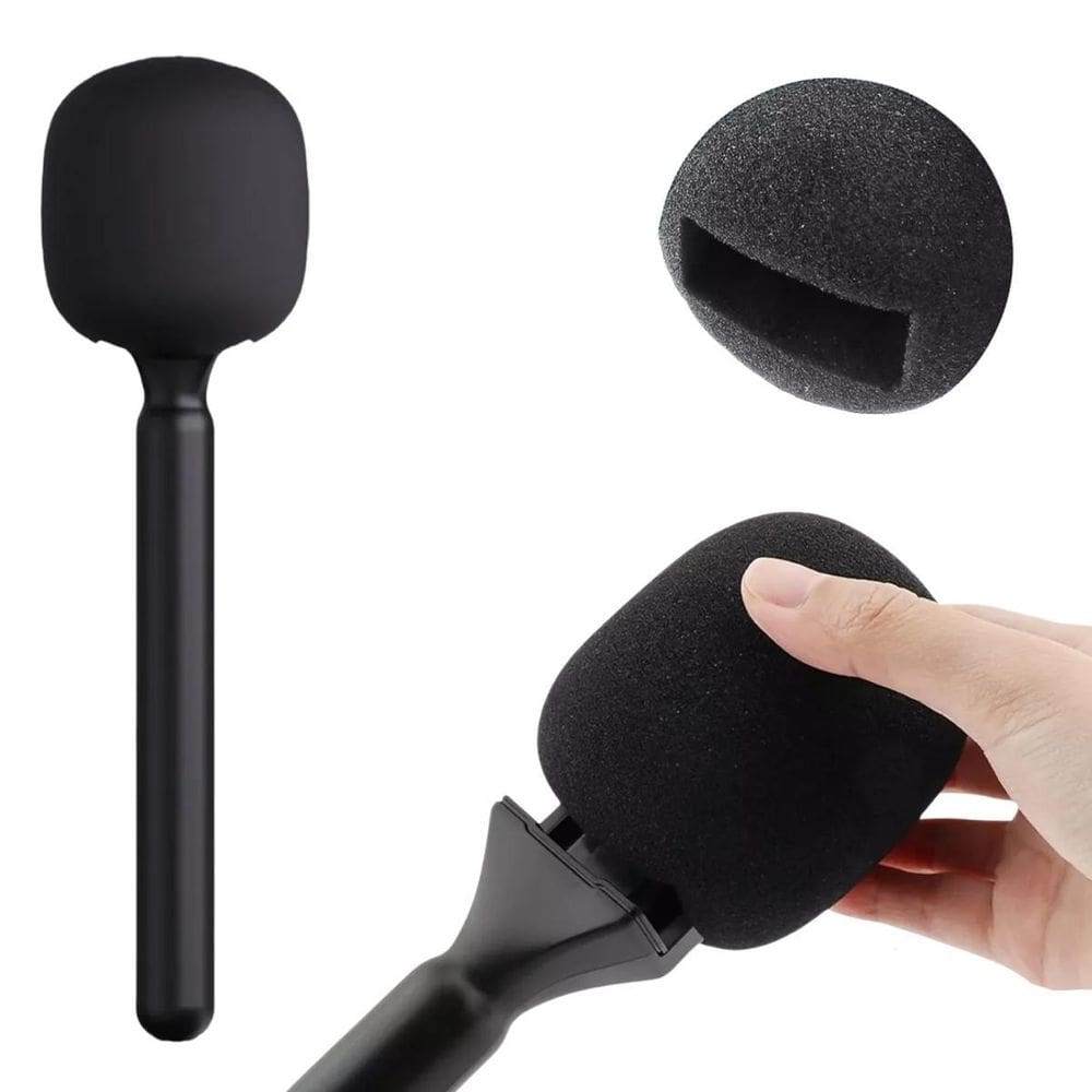Suporte Mão Bastão Pra Entrevista Adaptador Microfone Lapela
