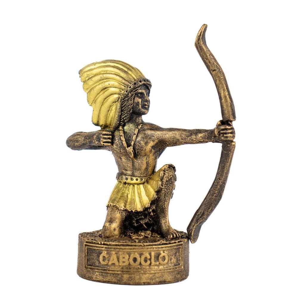 Escultura Caboclo Vintage 8 Cm- Escolha A Cor