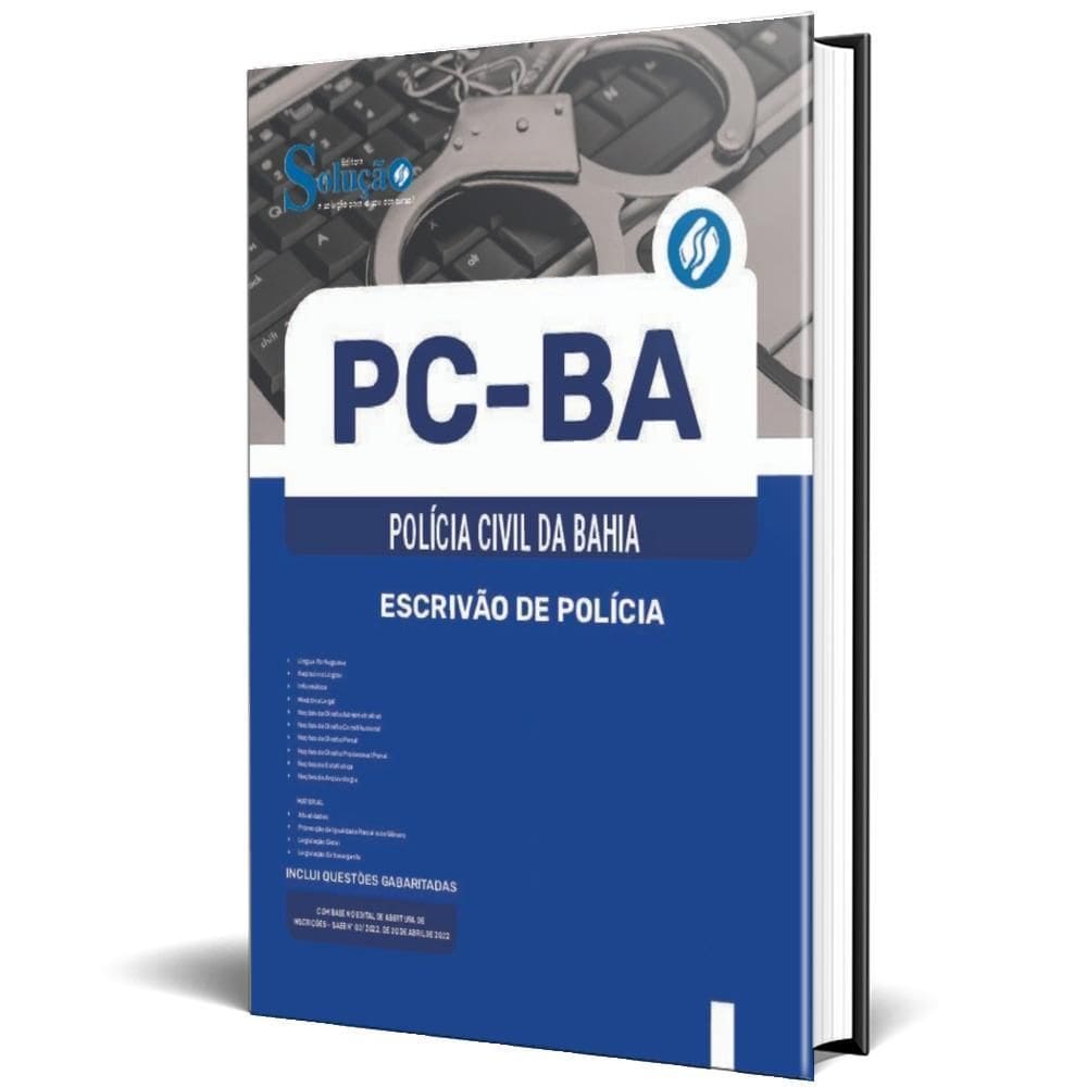 Apostila Pc Ba 2025 - Escrivão De Polícia
