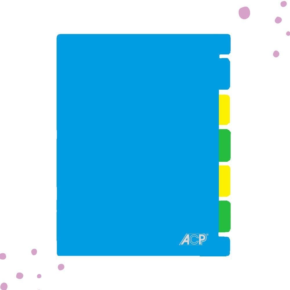 Capa E Contracapa C/5 Divisórias Acp Caderno Universitário