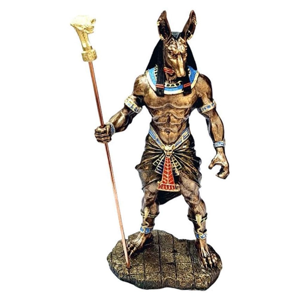 Estátua Anúbis Deus Egípcio  25Cm