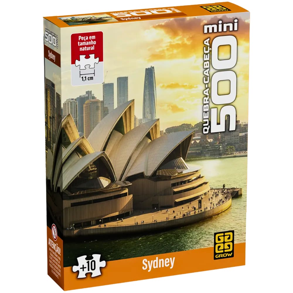 Mini Quebra Cabeça Puzzle 500 peças Sydney Grow