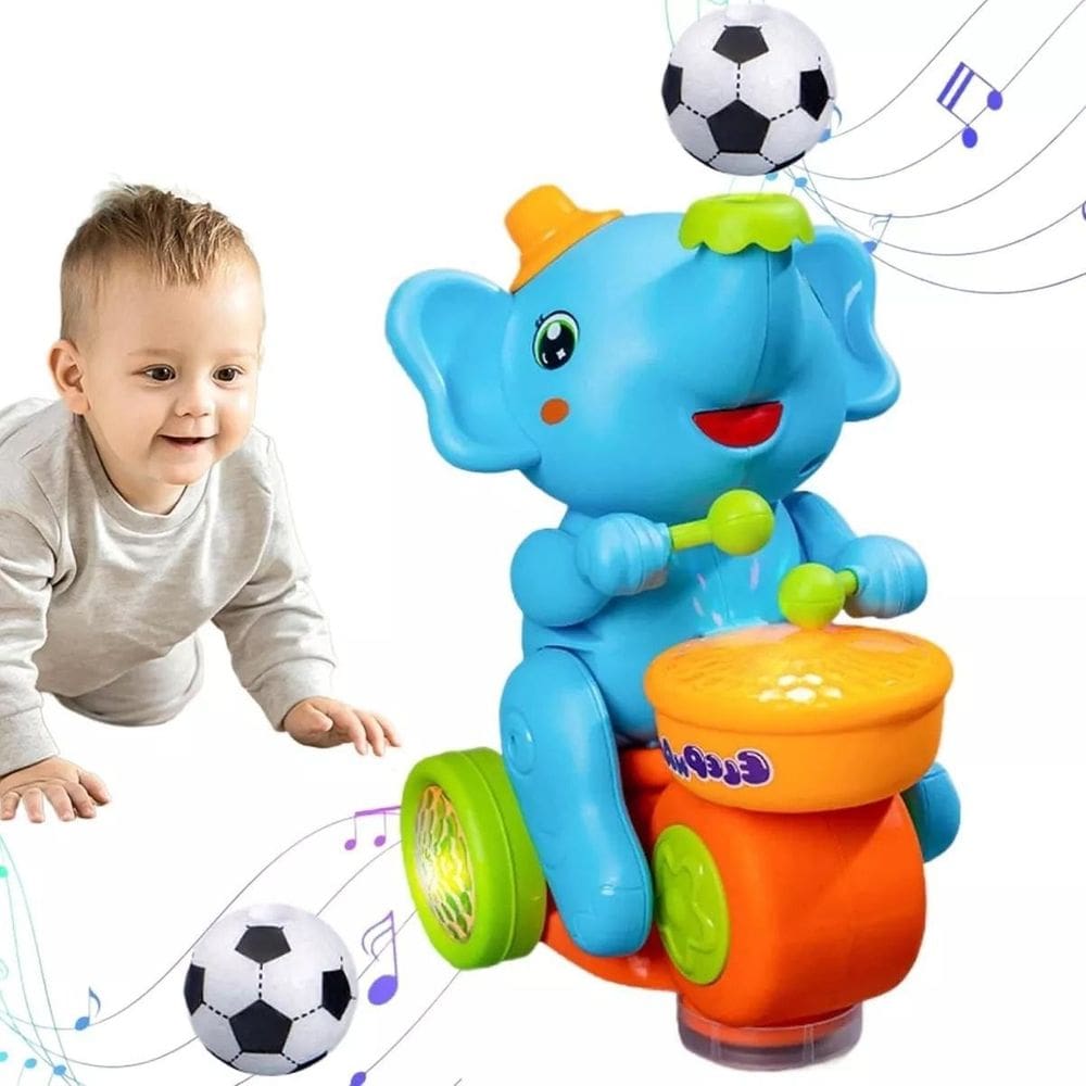 Elefante Musical Bolinhas Flutuantes Brinquedo Educativo