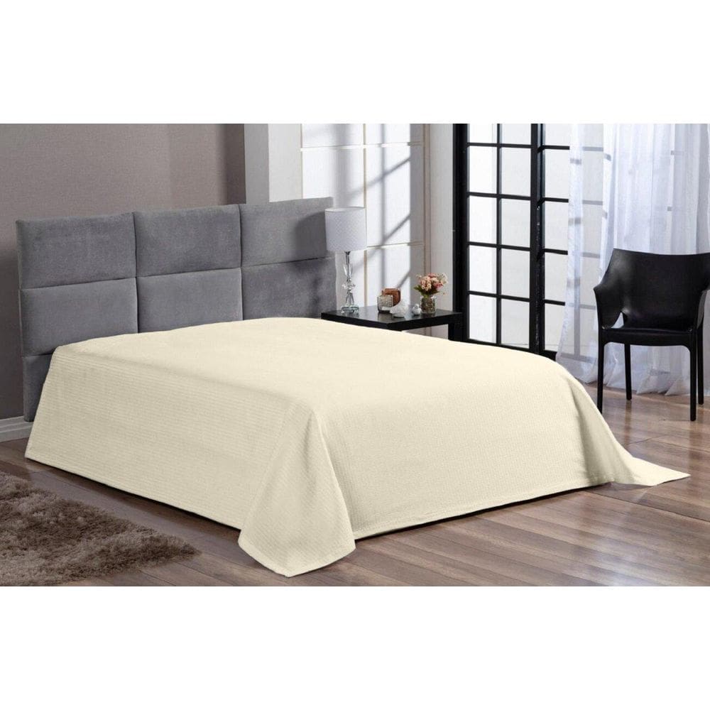 Cobre Leito Colcha Cama Solteiro Piquet Liso Algodão Hotel