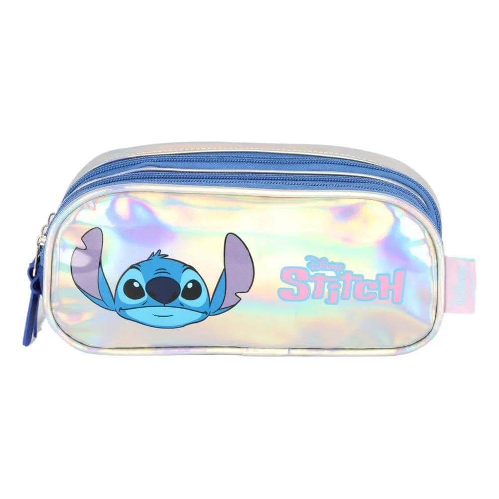 Estojo Escolar Stitch Holográfico 3 Divisórias - Luxcel