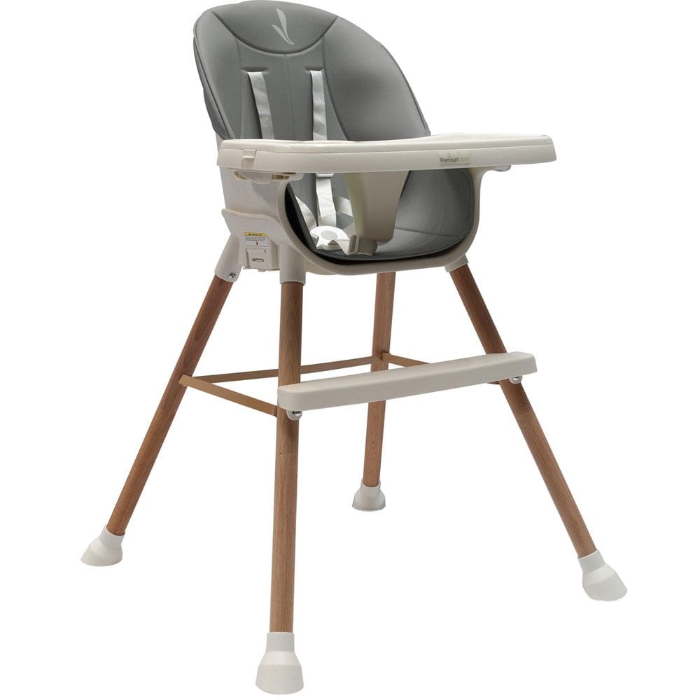 Cadeirinha De Alimentação Para Bebê Premium Baby Executive 5 em 1 Cadeira Refeição Alta Baixa Assento de Elevação Booster Banqueta Infantil Cinza