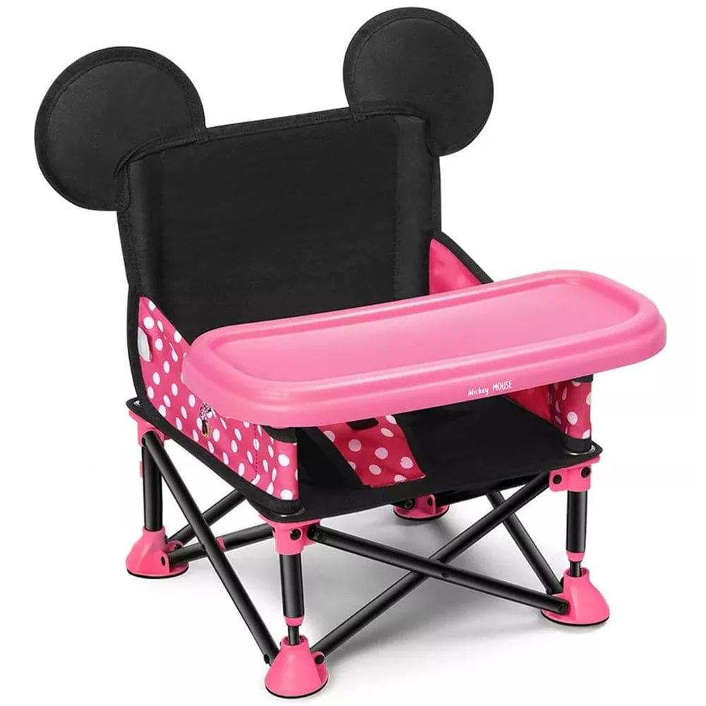 Cadeirinha De Alimentação Para Bebê Portátil Multikids Baby Popcorn Minnie Disney Rosa Cadeira Refeição Assento de Elevação Infantil 15kg BB657