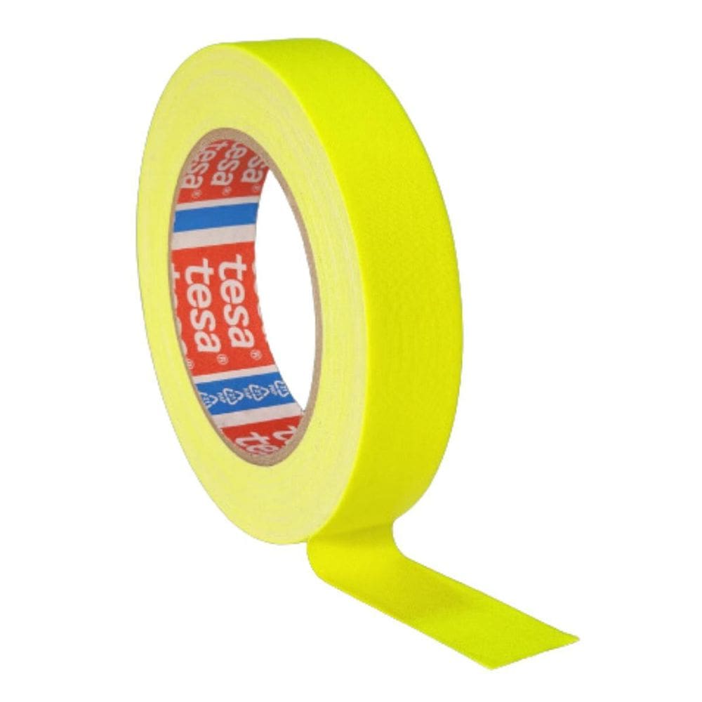 Fita Tecido Gaffer Tape Tesa 24Mm X 25M Amarela Fluorescente