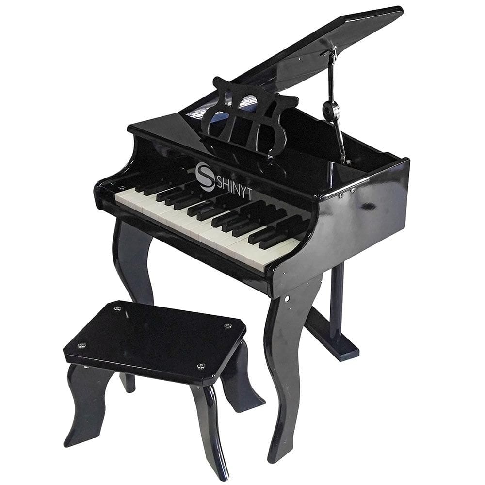 Piano Infantil Preto 30 Teclas em Madeira Shiny Toys