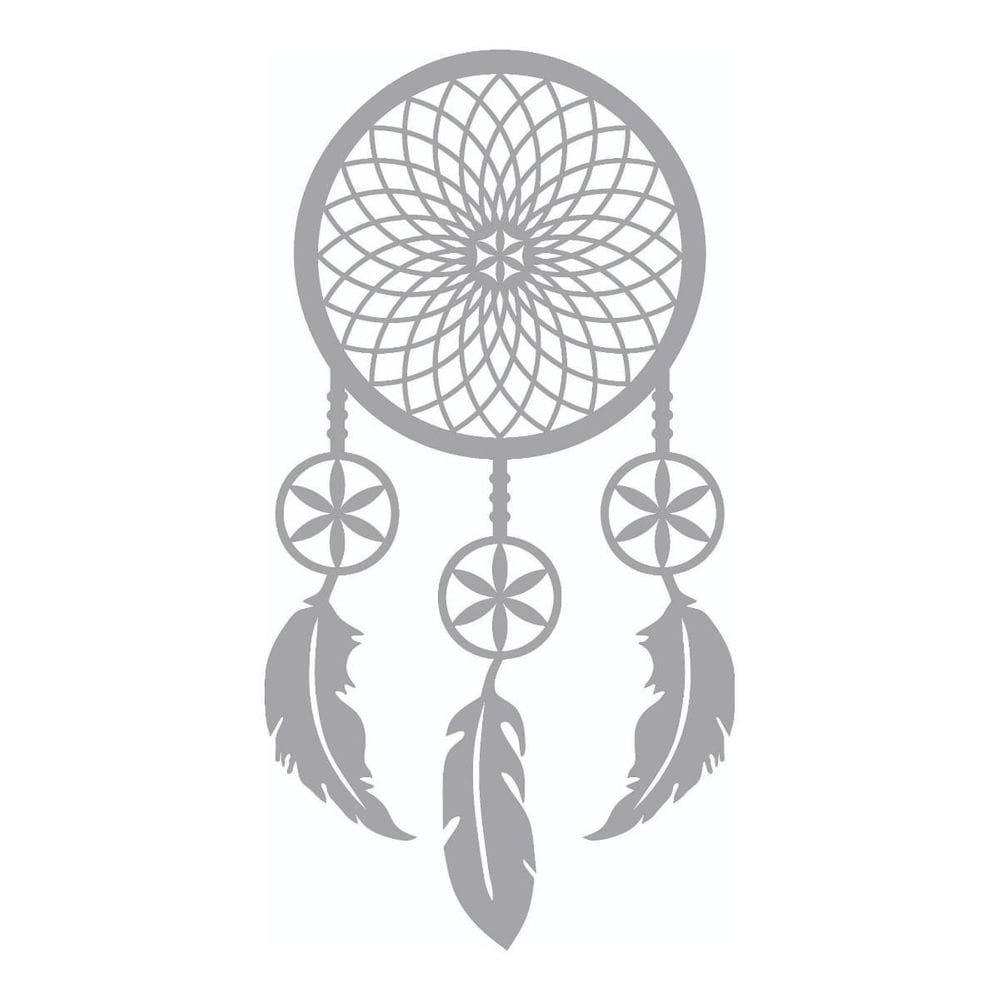 Quadro Decorativo Mdf Cinza Filtro Dos Sonhos 40X20Cm