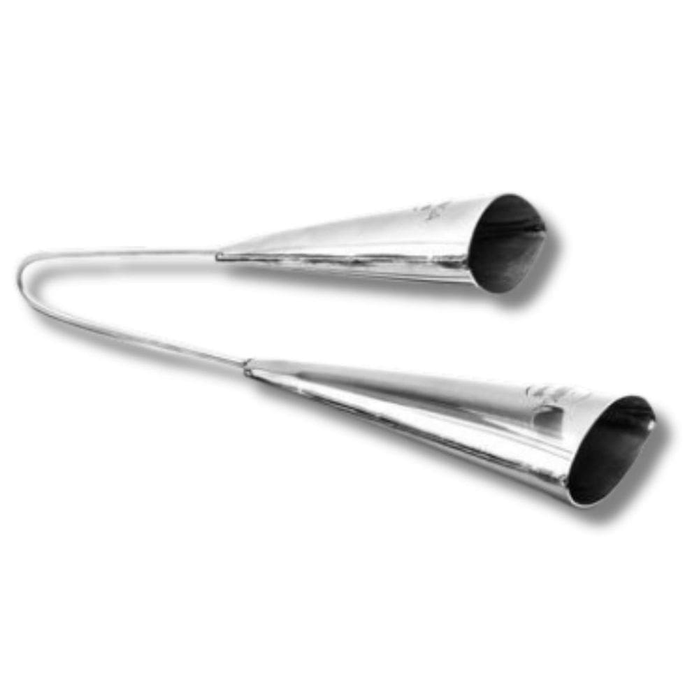 Agogô Duplo Aço Inox  Com Baqueta Kuringa