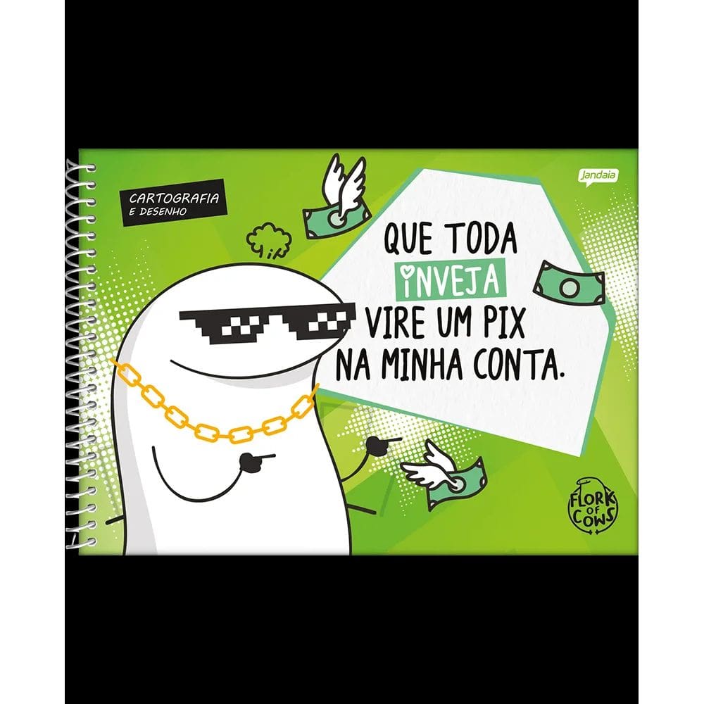 Caderno Desenho 80 Folhas Flork Jandaia 6100