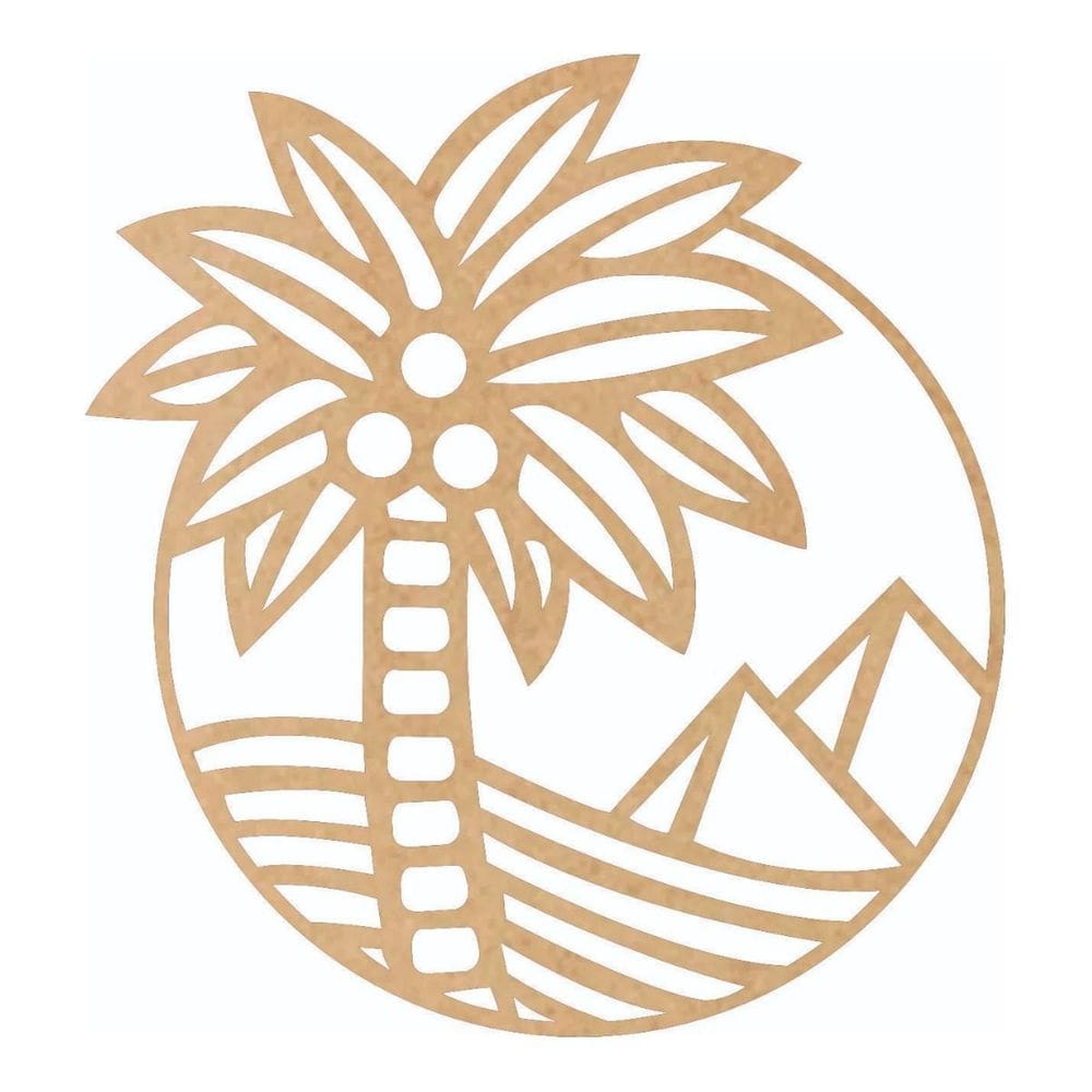 Quadro Decorativo Mdf Cru Coqueiro 40X20Cm