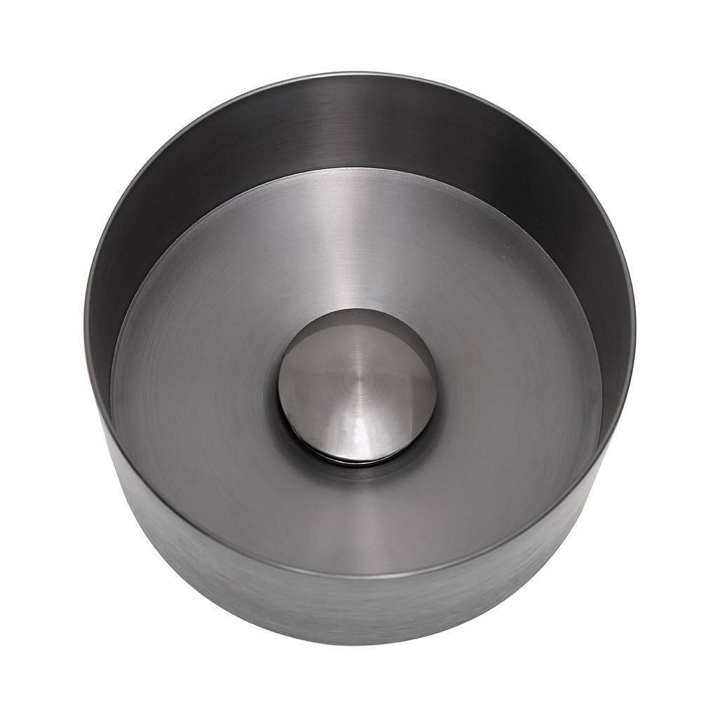 Cuba Banheiro Redonda Escovada Aço Inox 304 Válvula Click