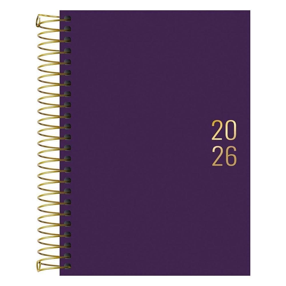 Agenda Diária 2026 Espiral M5 176Fls Napoli Roxo Tilibra