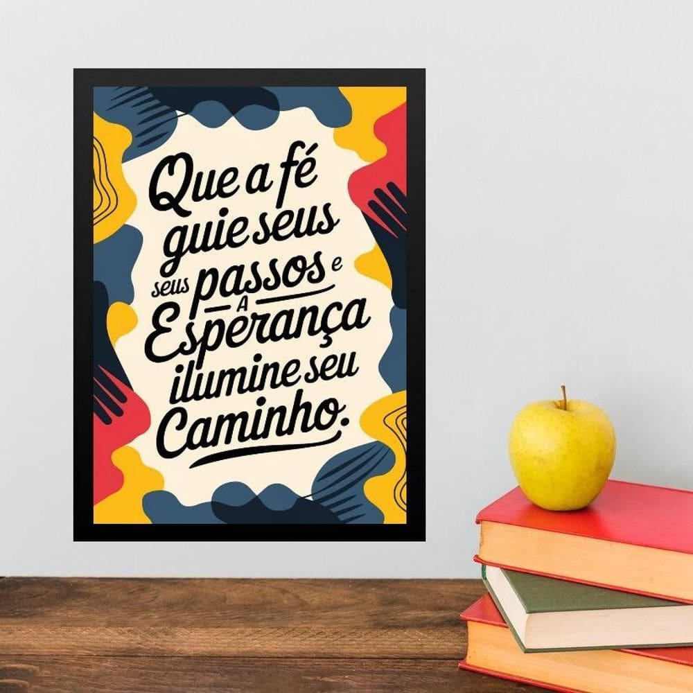 Quadro Decorativo Fé E Esperança 24X18Cm