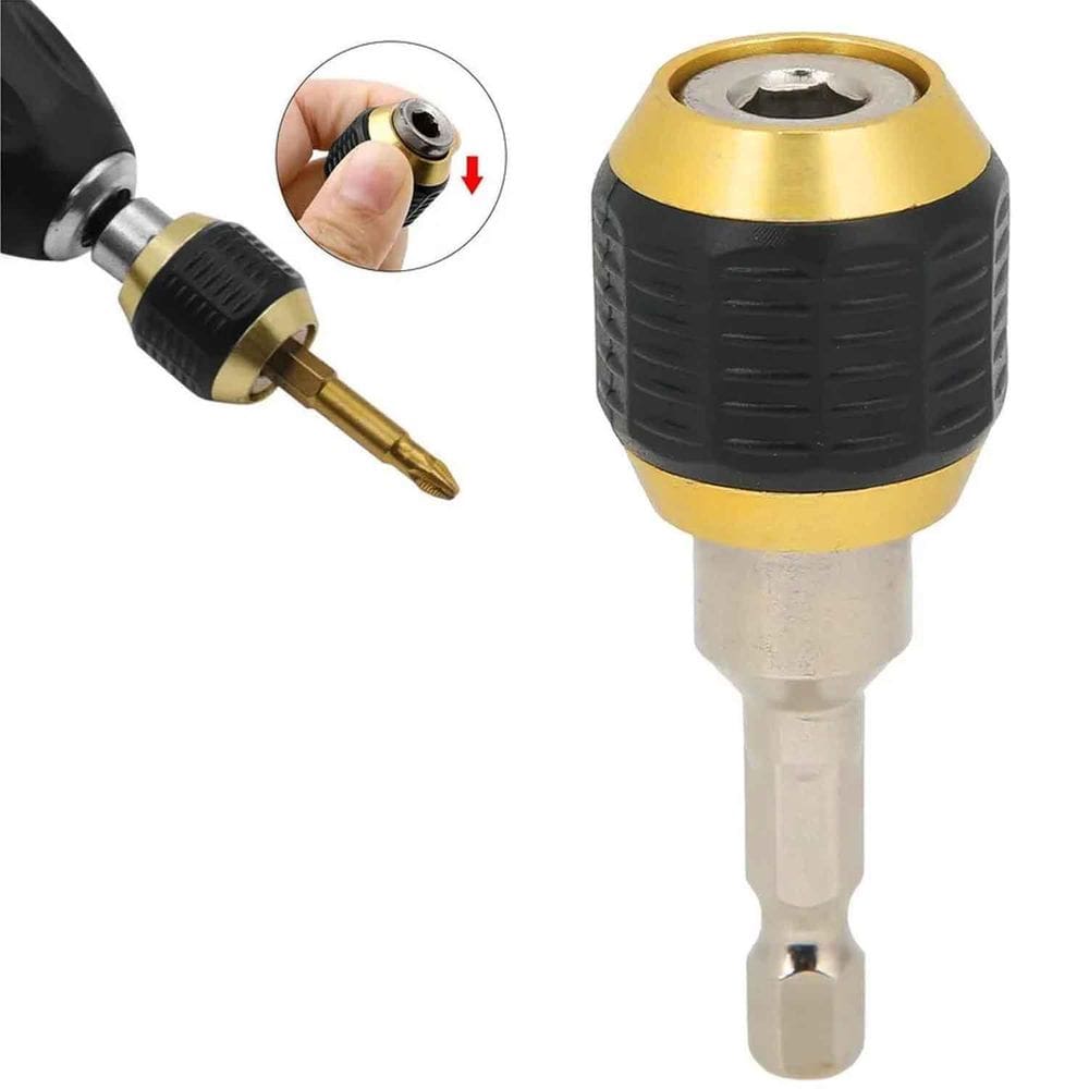 Kit 2 Mandril De Aperto Rápido 1/4 Adaptador Parafusadeira