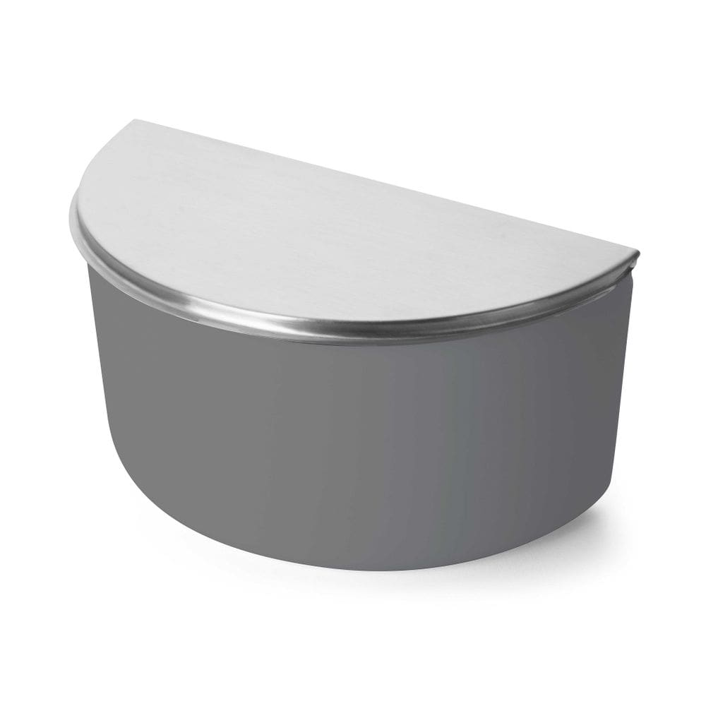 Saleiro Plástico de Bancada 1Kg com Tampa de Aço Inox Forma