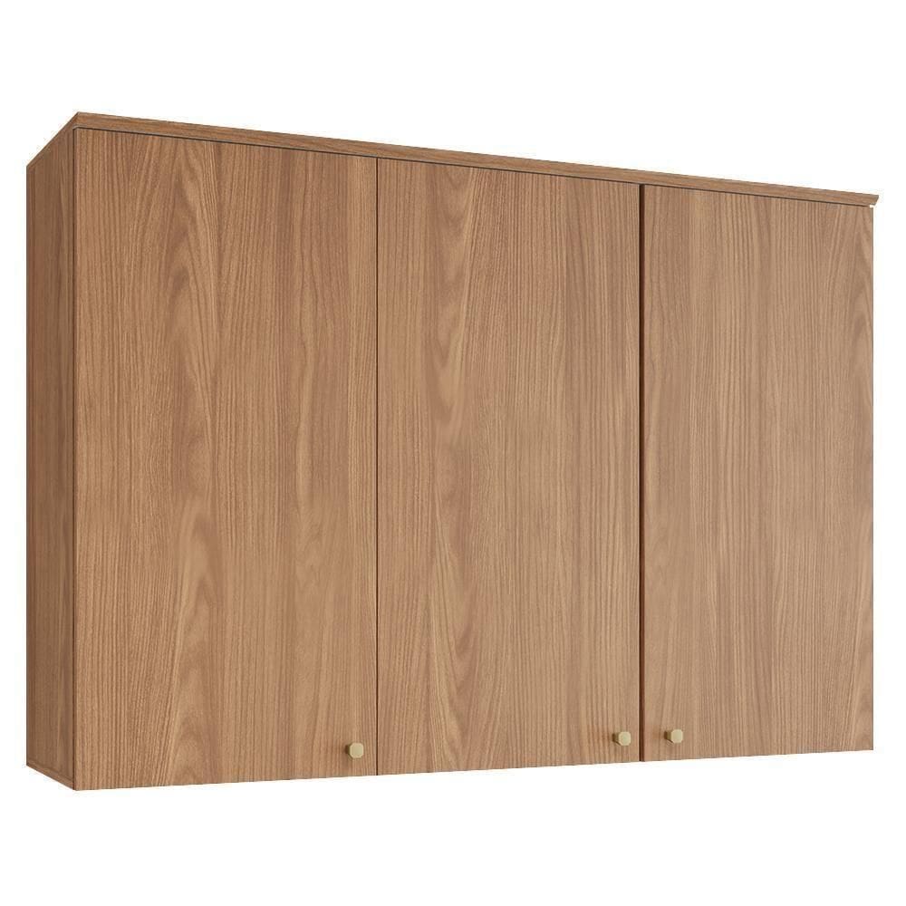 Armário Aéreo Requinte 120cm 3 Portas Nature - Móveis Henn Nature