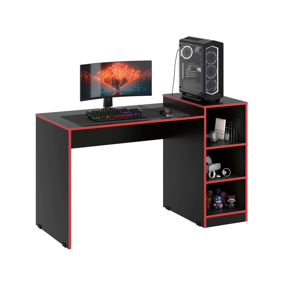 Mesa Gamer Zetra Escrivaninha com Nichos