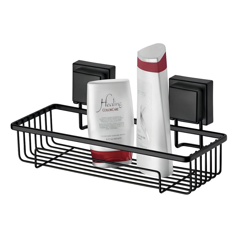 Suporte Para Shampoo De Banheiro Com Ventosas Preto Fosco