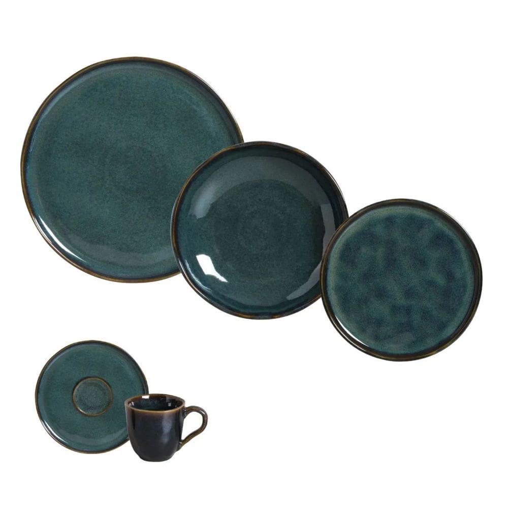 Aparelho de Jantar com 16 Peças Stoneware Bio Oceano - Porto Brasil