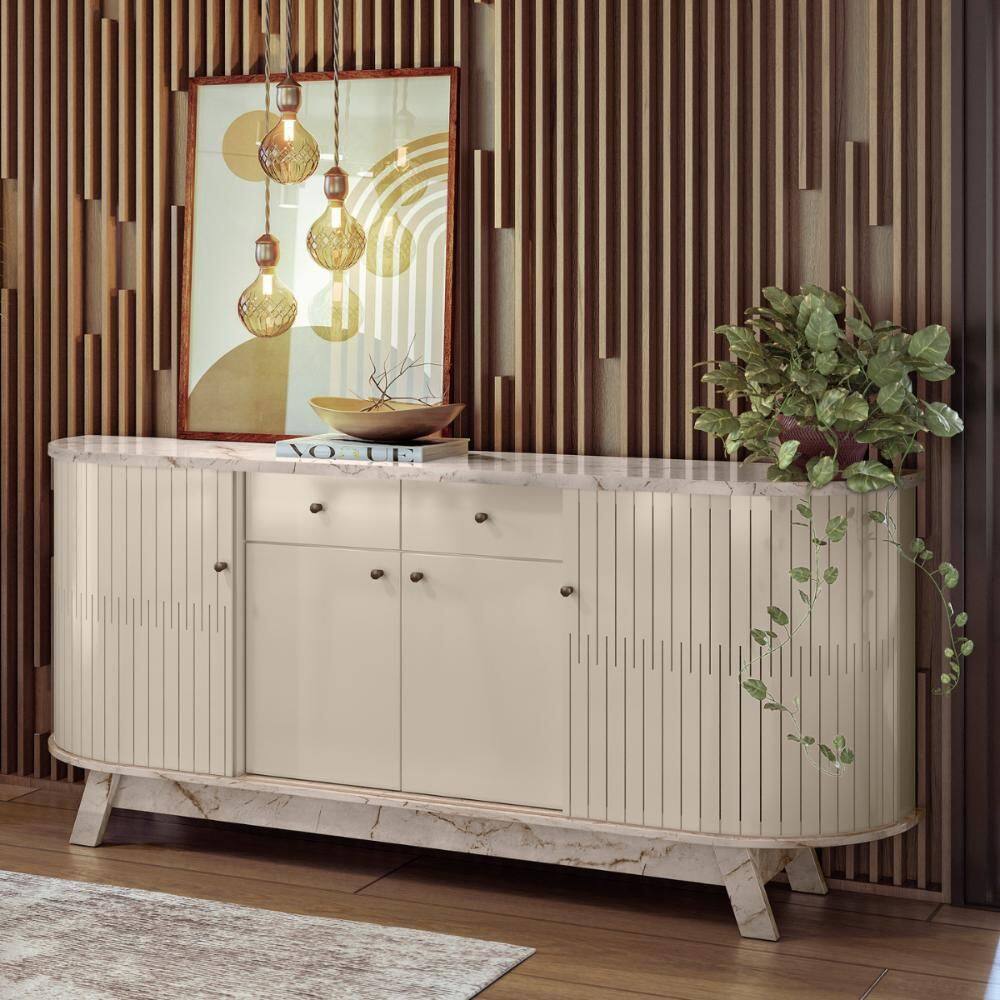 Buffet Verona com Portas Calacata/Off-White