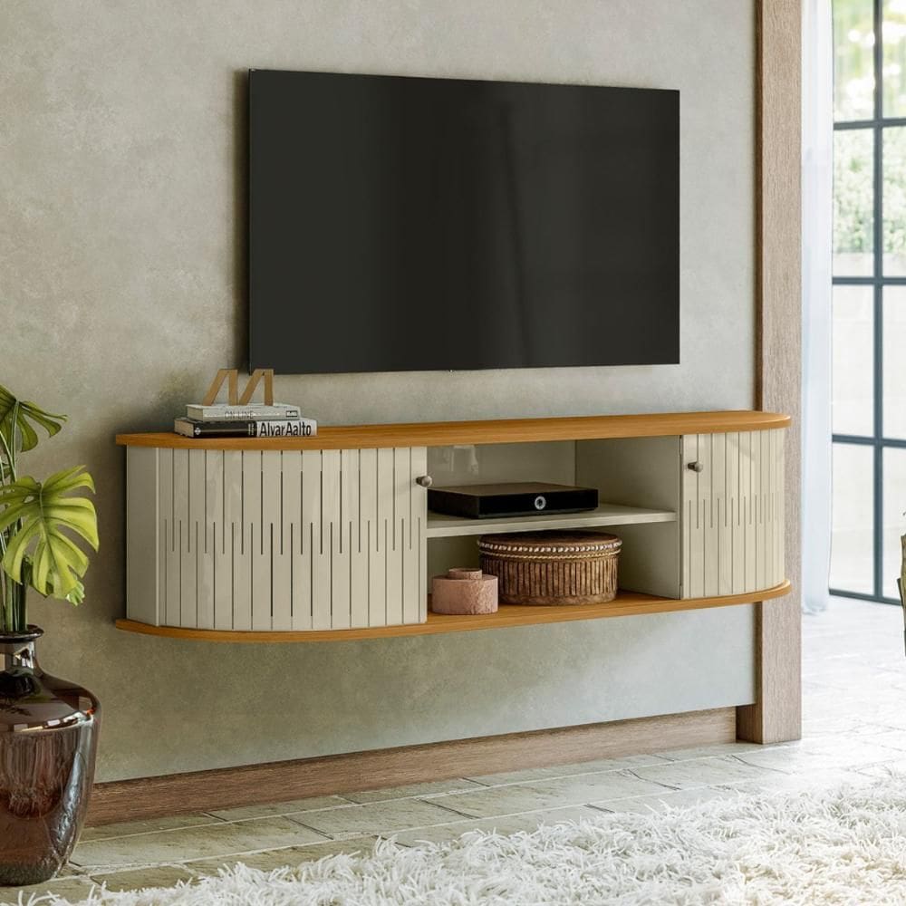 Rack Suspenso Moderno Tívoli Cumaru/Opala