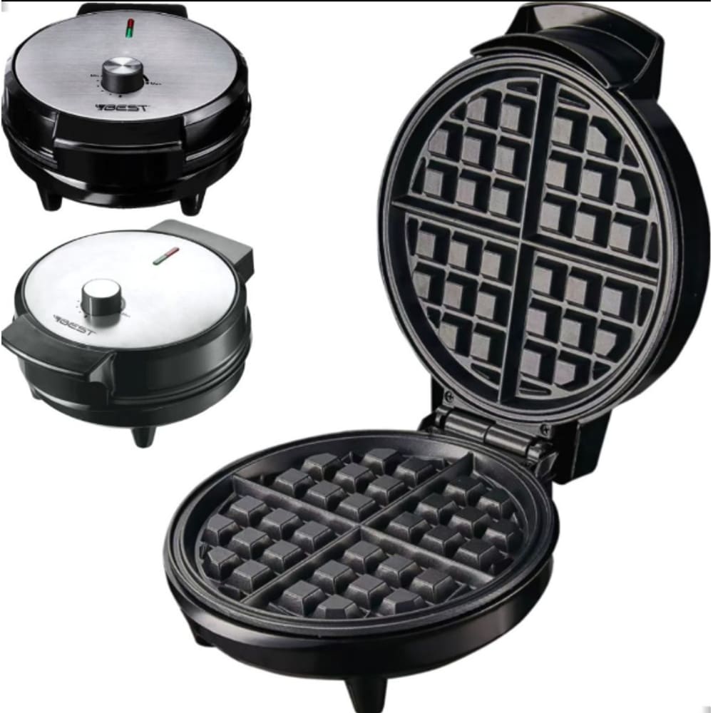 Maquina de Waffles e Panquecas 1000W Antiaderente Inox 127V