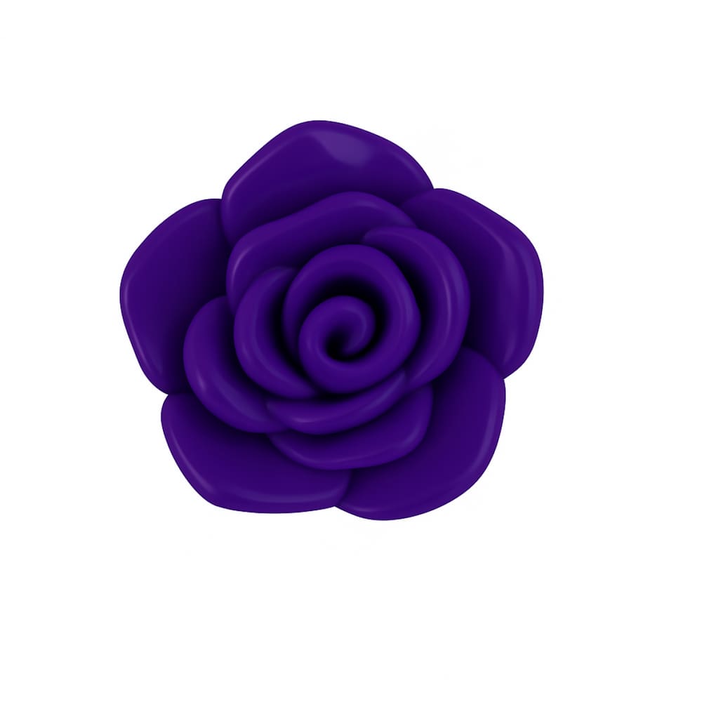 Miçanga em Resina Flor Rosa Roxo 2 cm