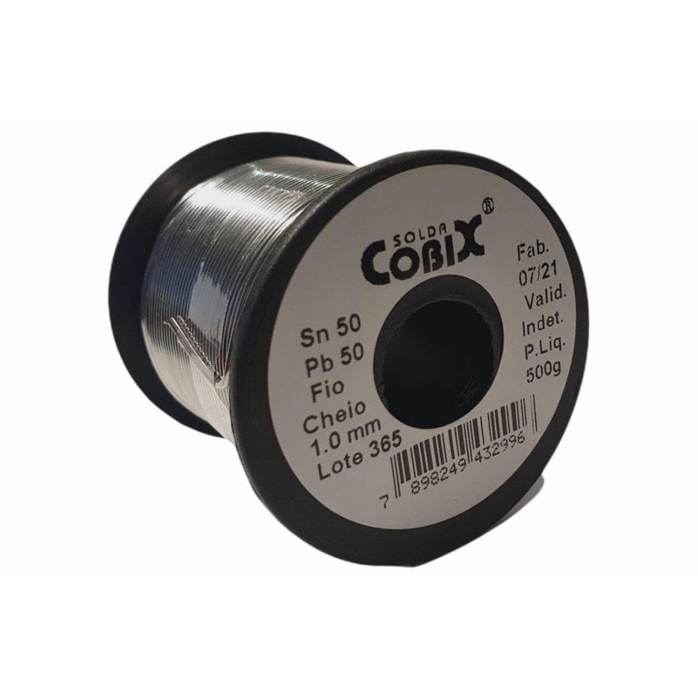 Solda Estanho 50X50 1.0Mm Carretel 500G Fio Cheio - Cobix
