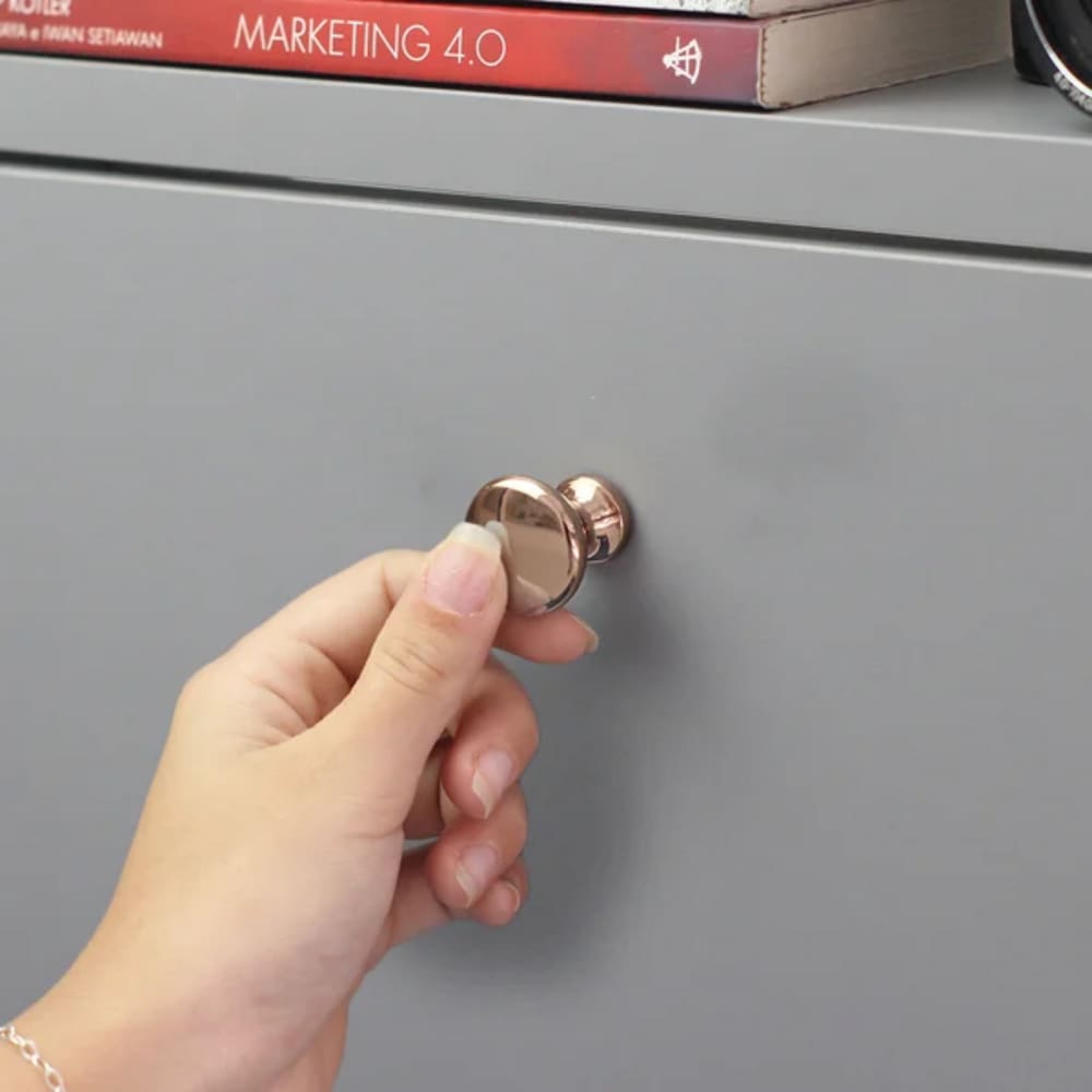 Puxador Cup Ponto Rose Brilhante Zen Design