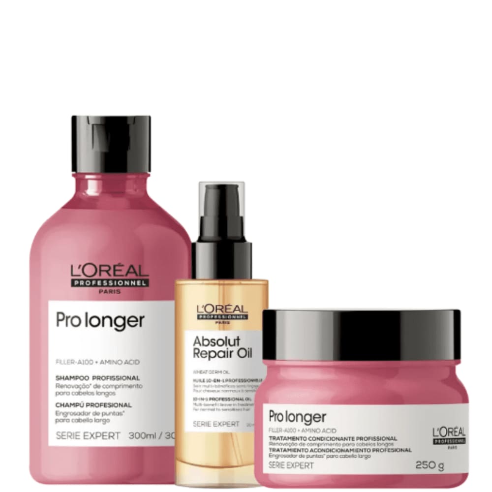 Kit L`Oréal Professionnel Serie Expert Pro Longer + Absolut Repair Triplo (3 Produtos)
