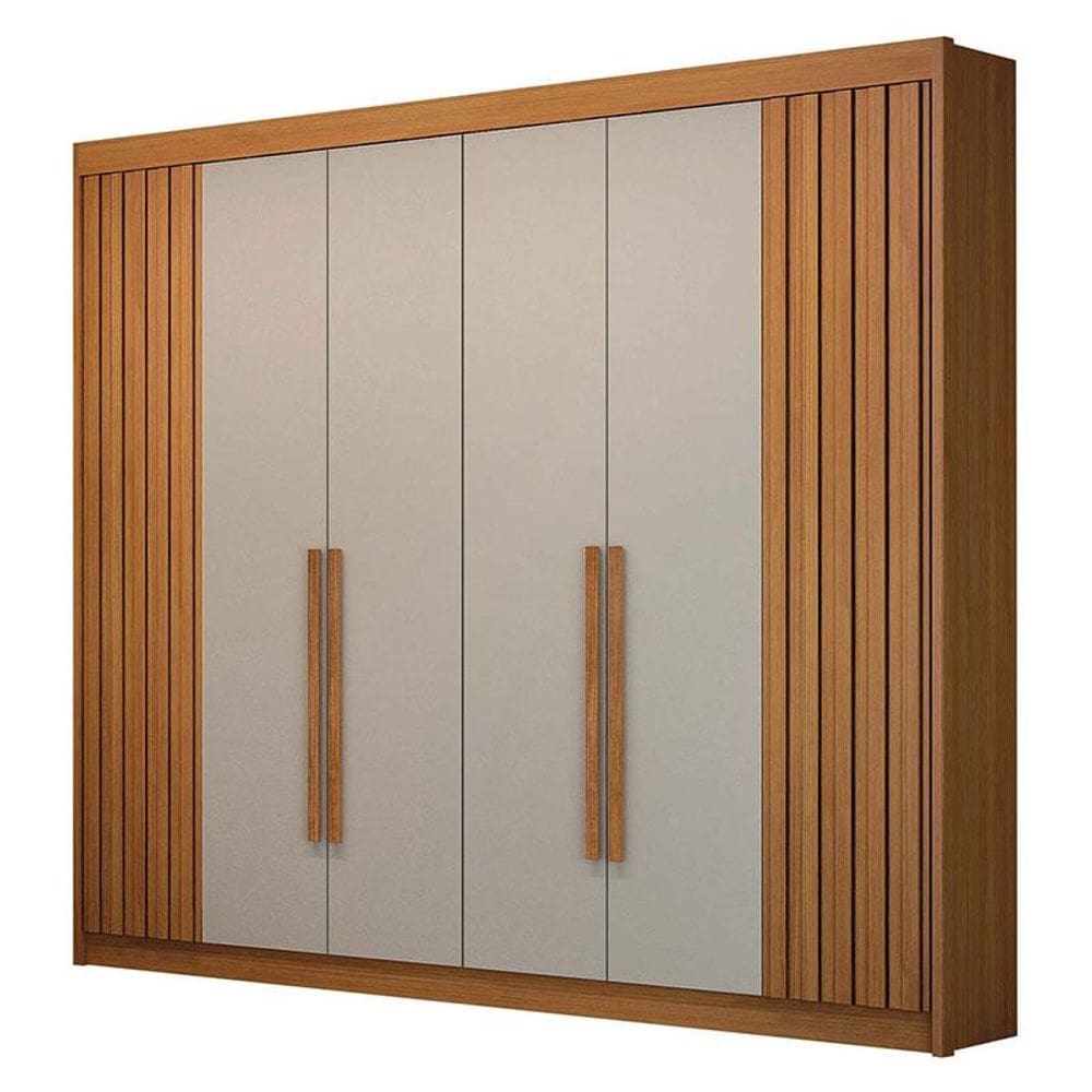 Guarda Roupa Casal 6 Portas São Carlos Cinamomo Off White – Leifer Móveis