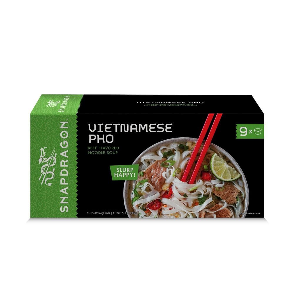Pacote com 9 macarrão instantâneo Pho Bowls Snapdragon Bulk sem glúten