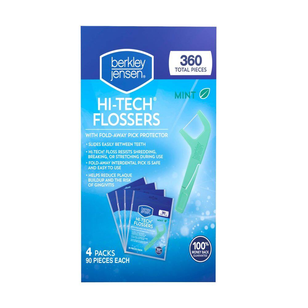 Floss Picks Berkley Jensen, fio dental de alta tecnologia, 360 quilates