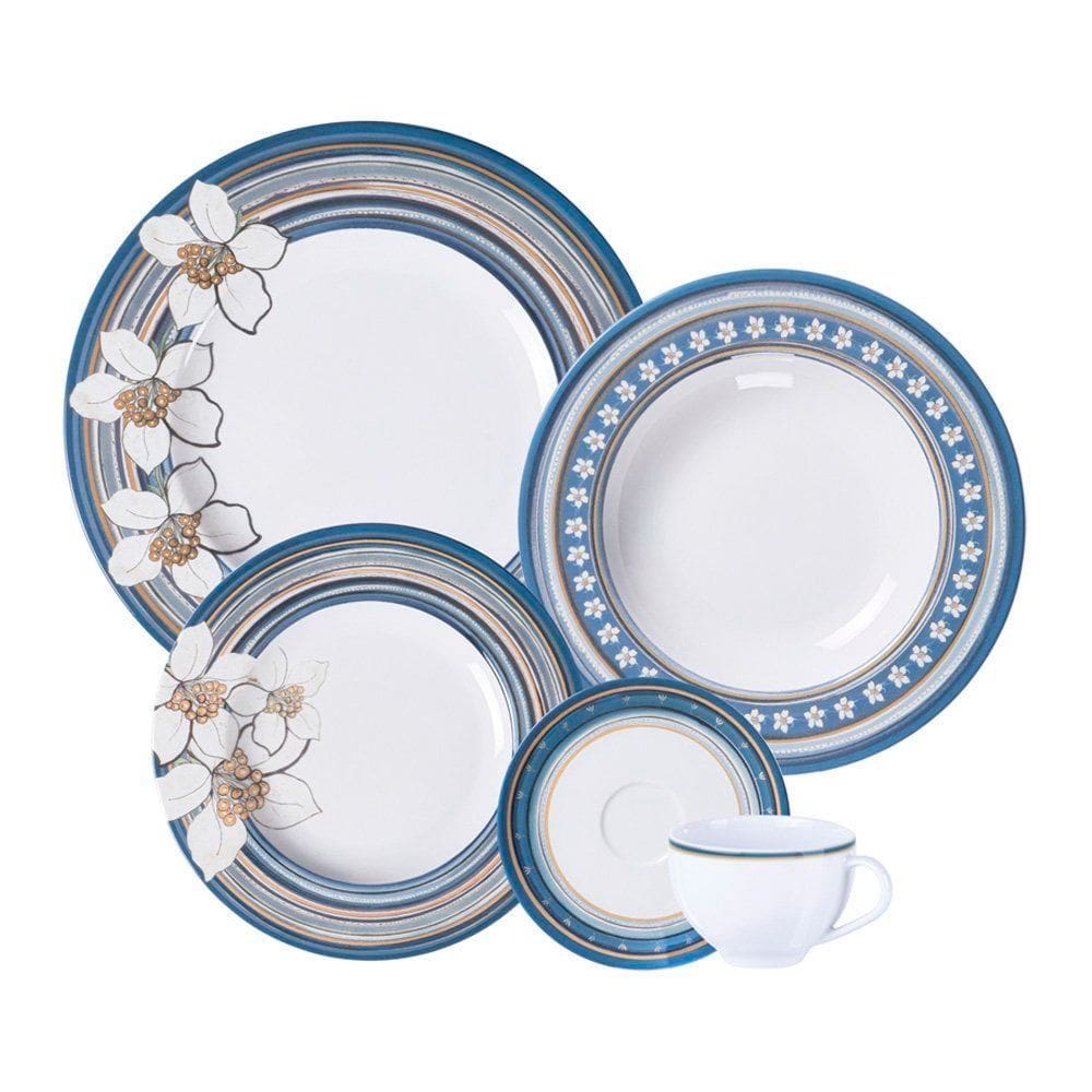 Aparelho de Jantar Tramontina Nix 20 Peças em Porcelana Decorada