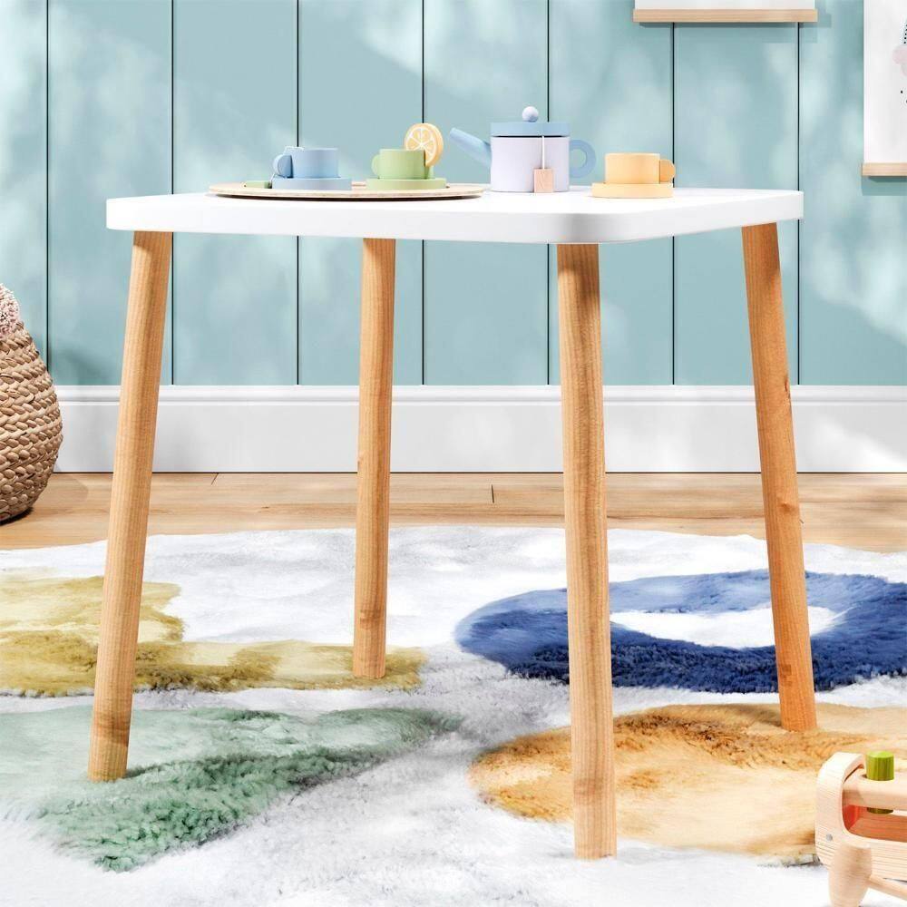 Mesinha Infantil De Madeira Coleção Hora De Brincar Divicar Natural Branco