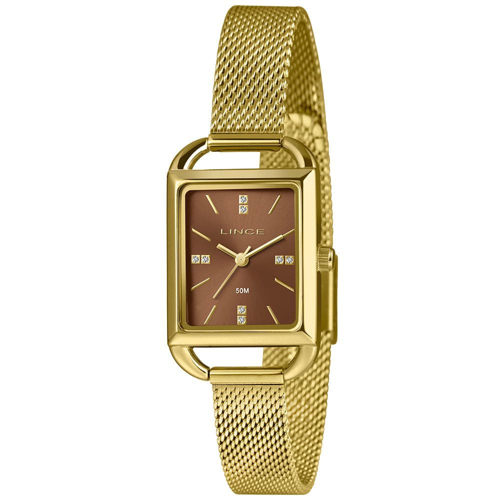 Relógio LINCE feminino analógico marrom LQG4790L24 N1KX